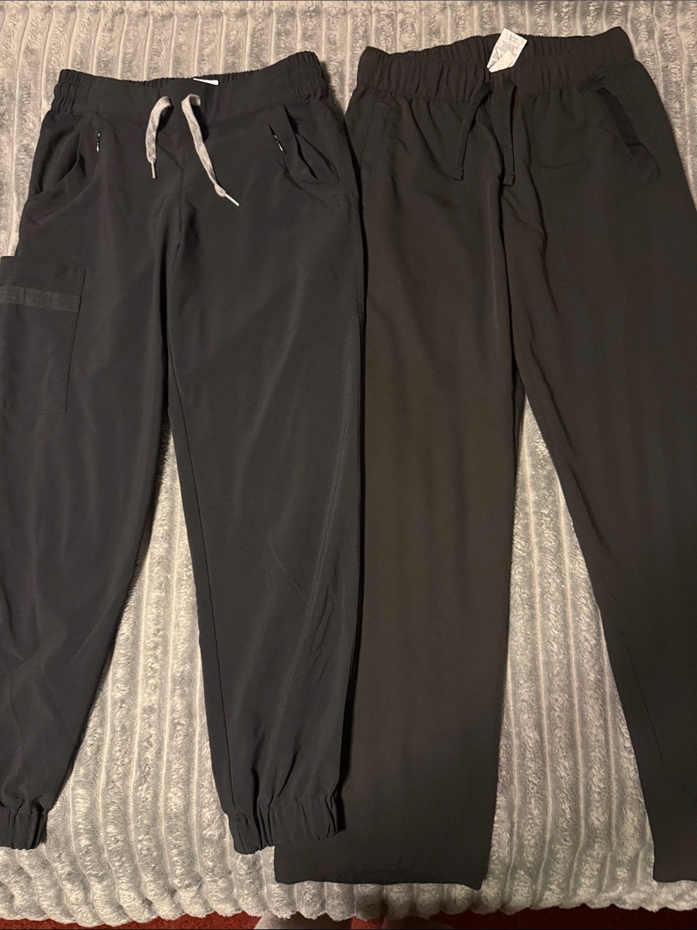 Women’s Black Wonder Wink Elastic-Waist Scrub Pants Pants